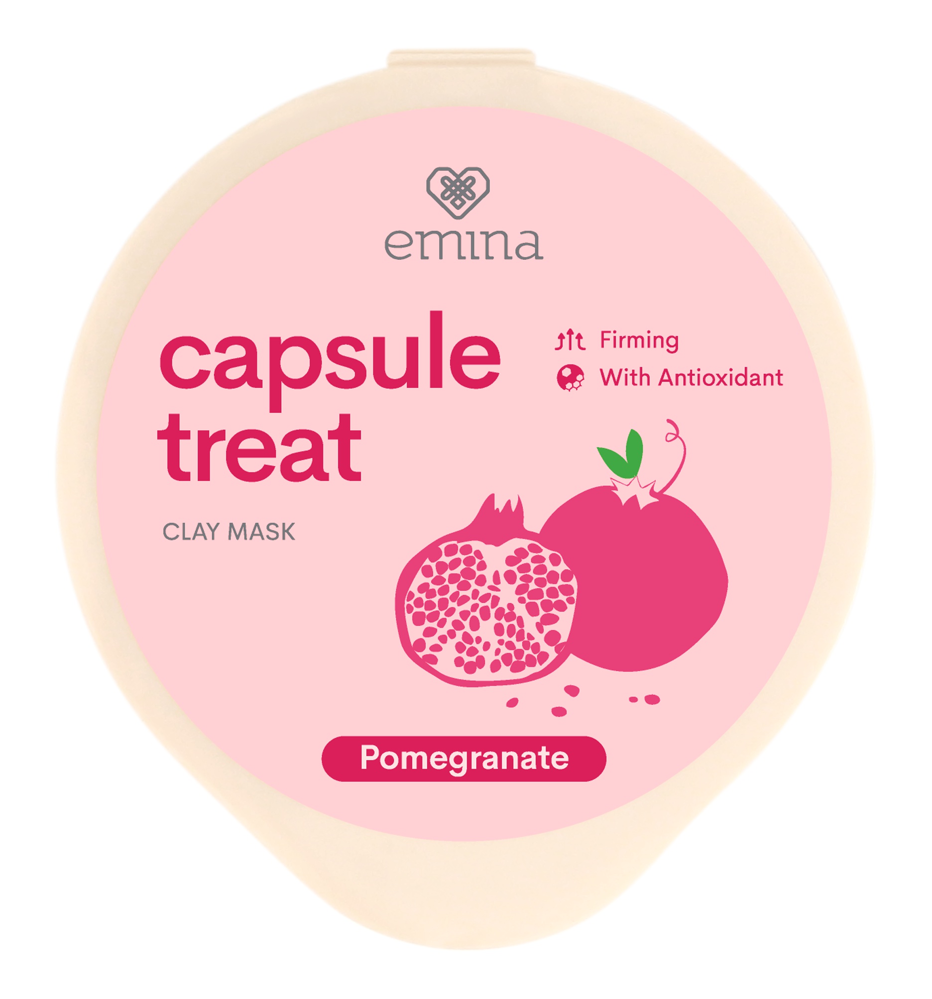 Emina Capsule Treat Clay Mask Pomegranate