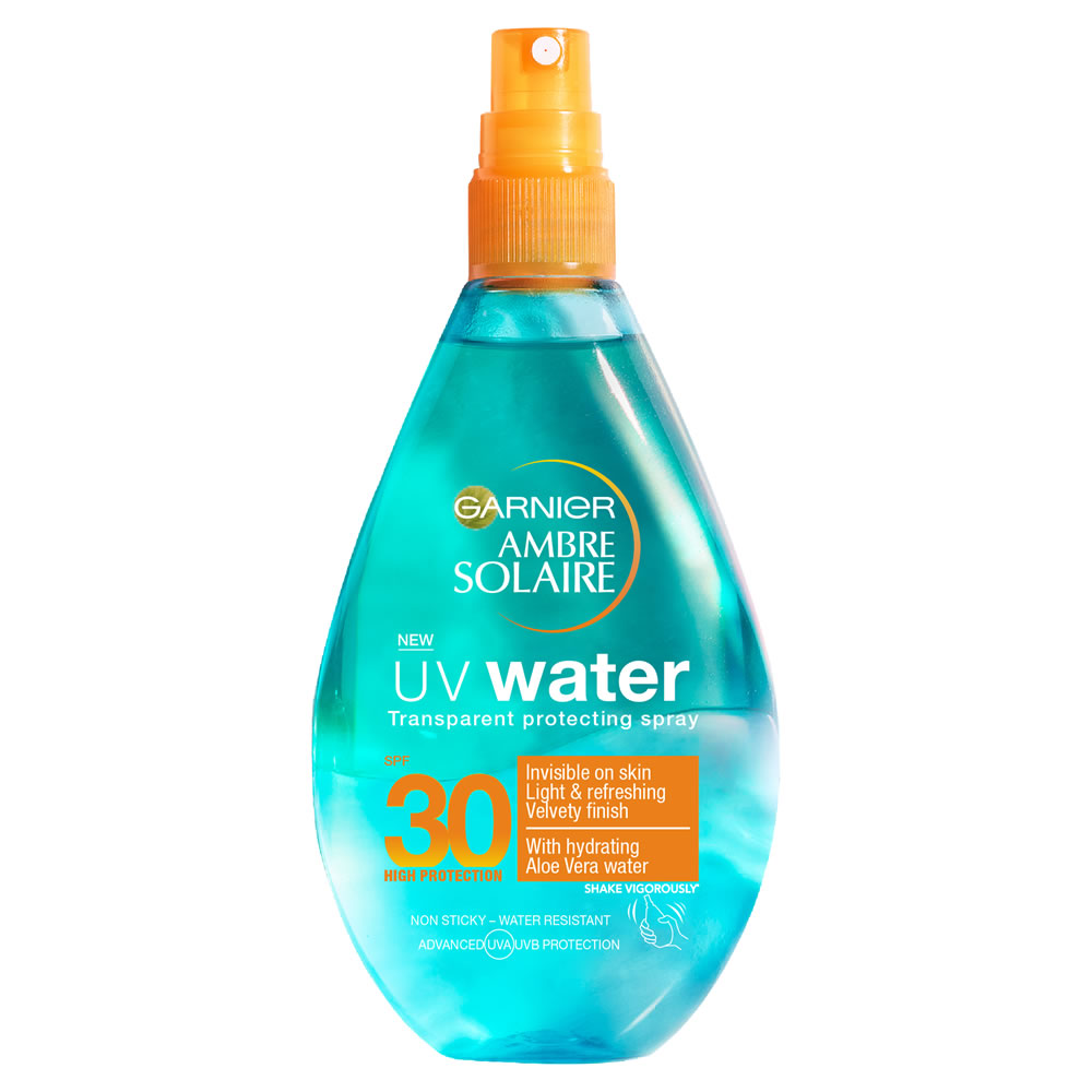 Garnier Ambre Solaire Uv Water Clear Sun Cream Spray Spf 30