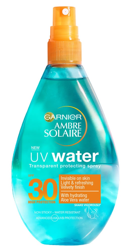 Garnier Ambre Solaire Uv Water Clear Sun Cream Spray Spf 30
