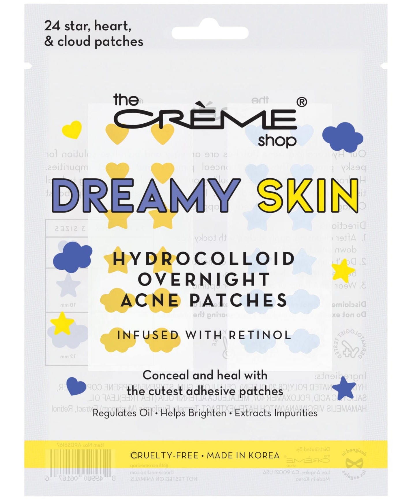 The Creme Shop Dreamy Skin Hydrocolloid Overnight Acne Patches