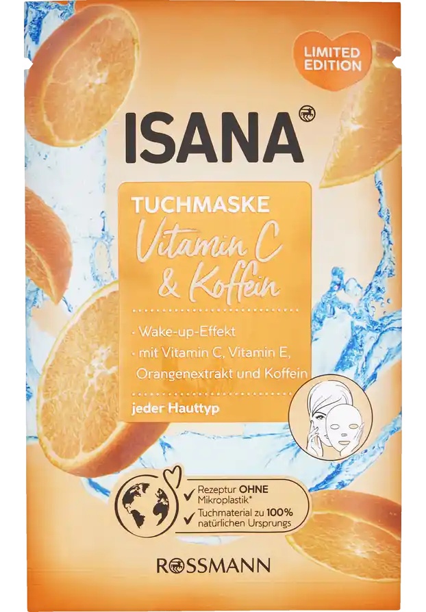 Isana Vitamin C & Koffein Tuchmaske