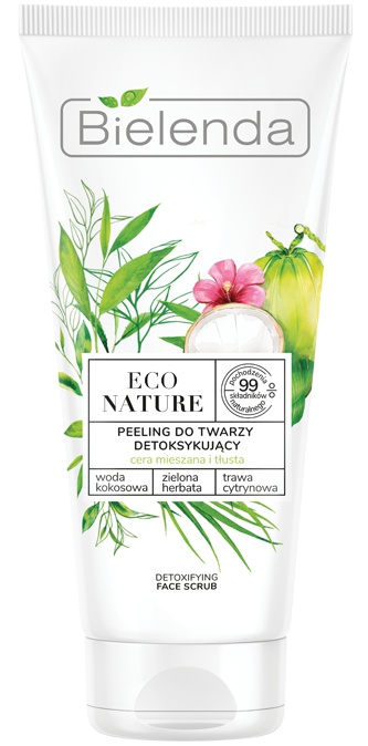 Bielenda Eco Nature Coconut Water + Green Tea + Lemon Grass Face Scrub