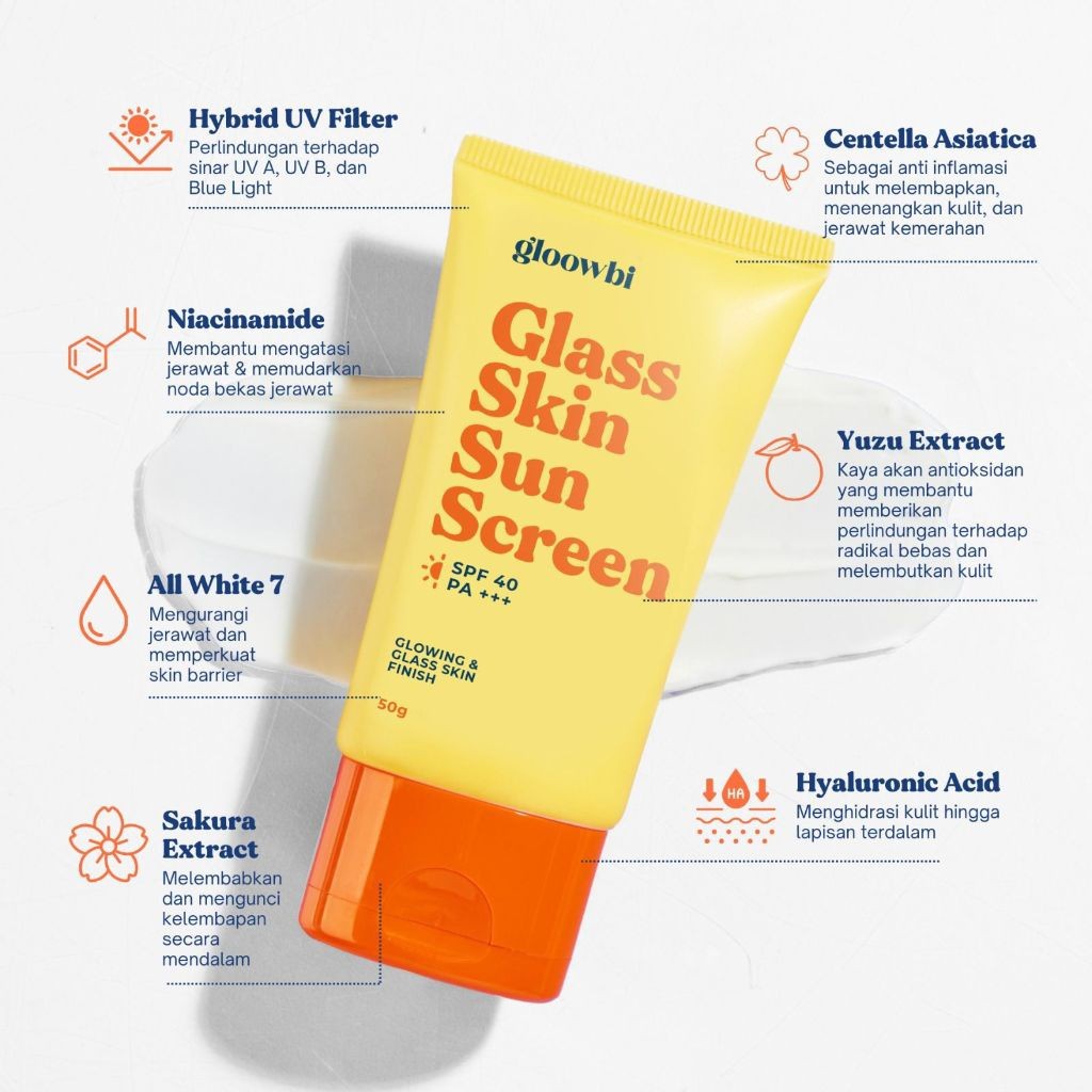 Gloowbi Glass Skin Sunscreen SPF 40 Pa+++