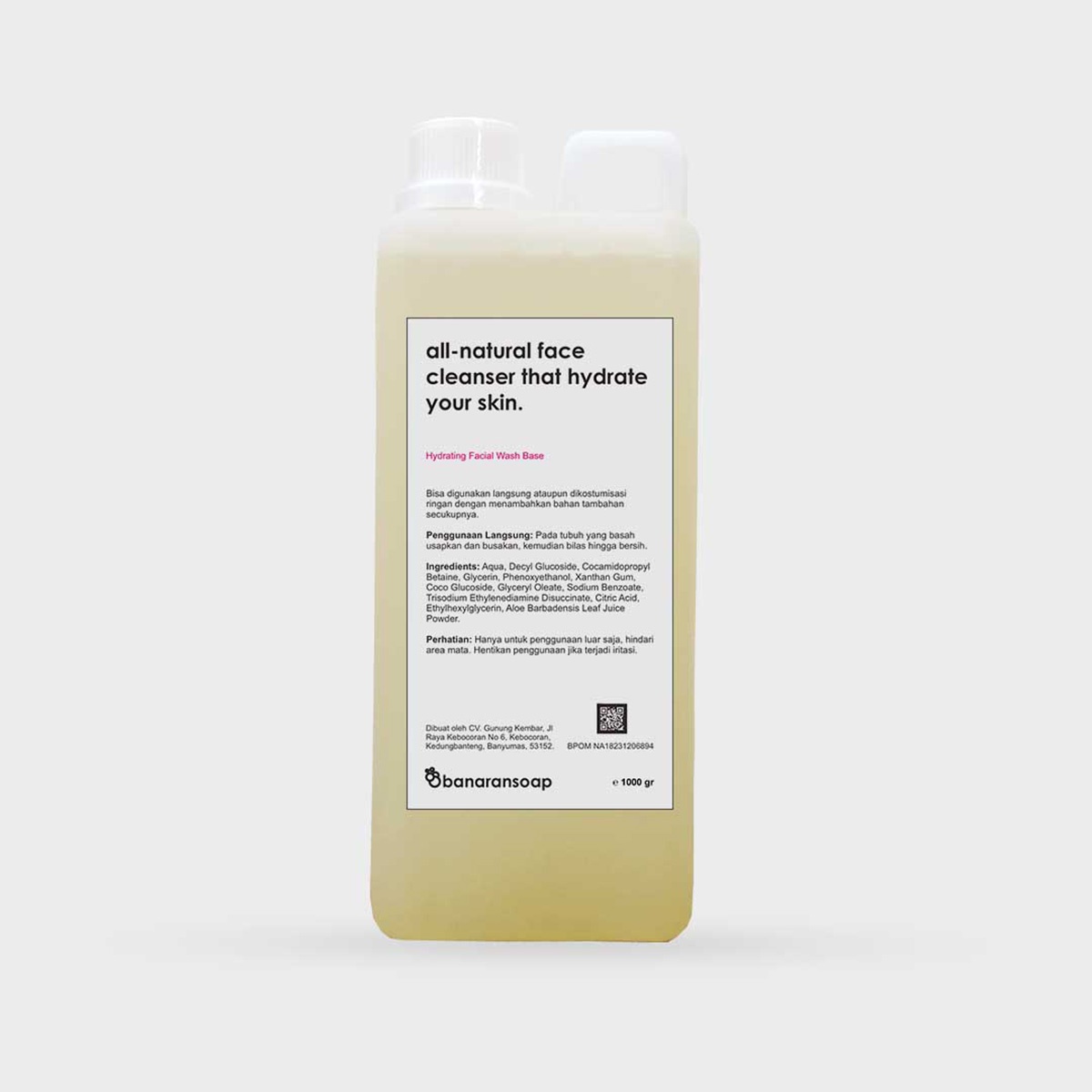 banaransoap Hydrating Facial Wash Base - Liquid