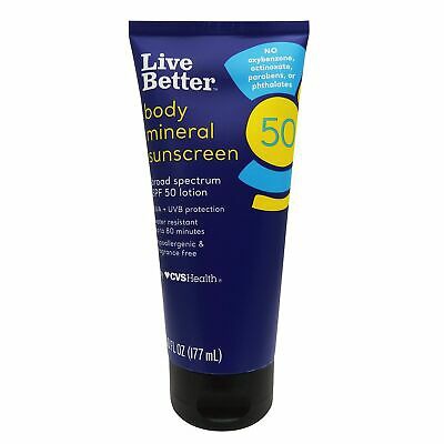 Live Better Body Mineral Sunscreen, SPF 50