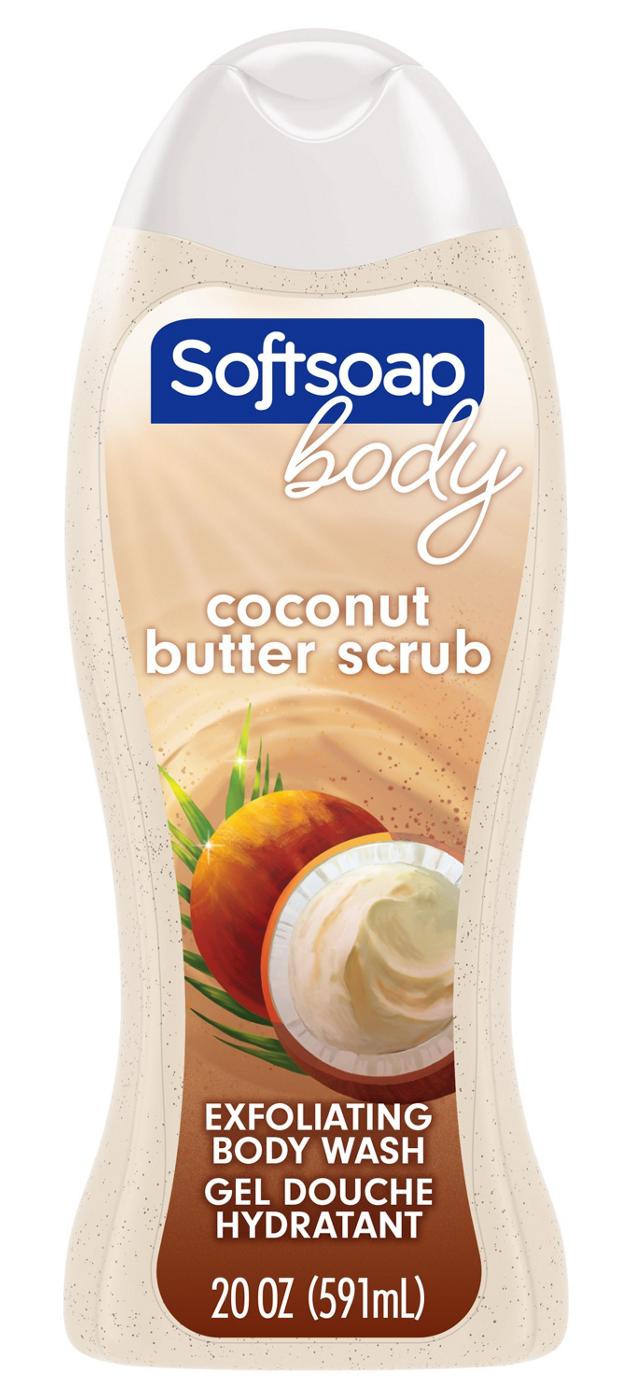 Softsoap Coconut Butter Scrub Exfoliating Body Wash