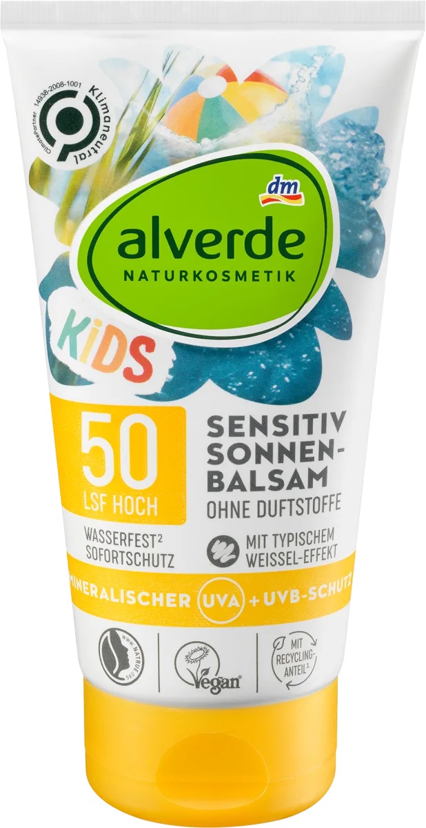 alverde Kids Sensitiv Sonnenbalsam LSF 50