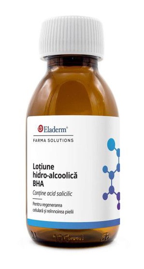 Eladerm Loțiune Hidro-Alcoolică Bha Cu Acid Salicilic 2% -