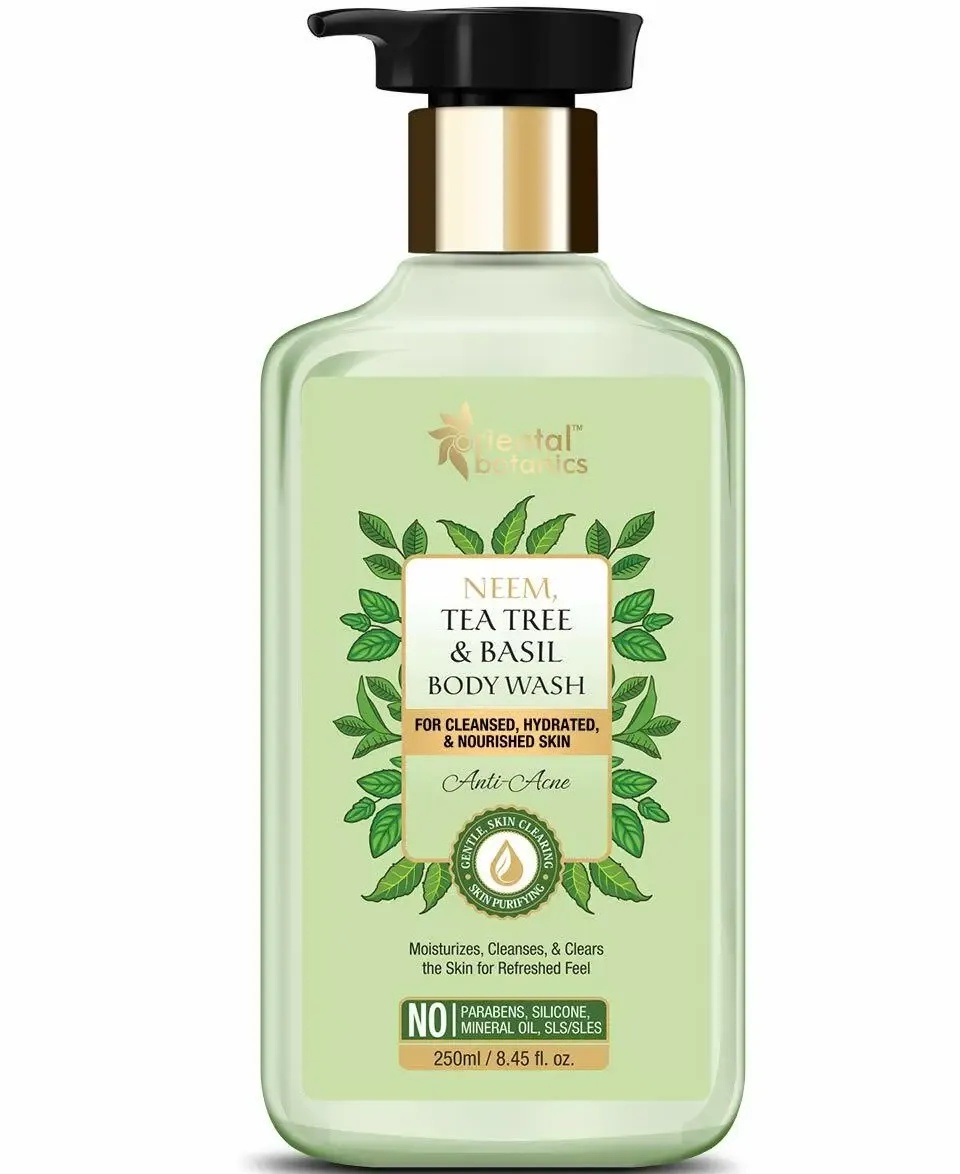 Oriental Botanics Neem Tea Tree And Basil Anti Acne Body Wash