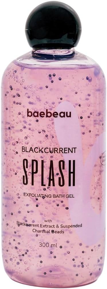 baebeau Black Current Splash Exfoliating Bath Gel
