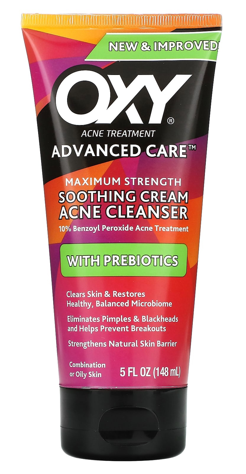 Oxy Skin Care Soothing Cream Acne Cleanser With Prebiotics, Maximum Strength