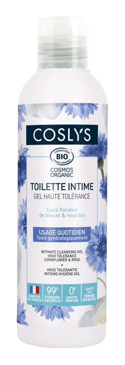 Coslys Gel Haute Tolérance Toilette Intime Bleuet Et Rose Bio