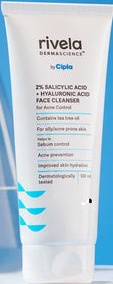 Rivela Dermascience 2% Salicylic Acid + Hyaluronic Acid Face Cleanser
