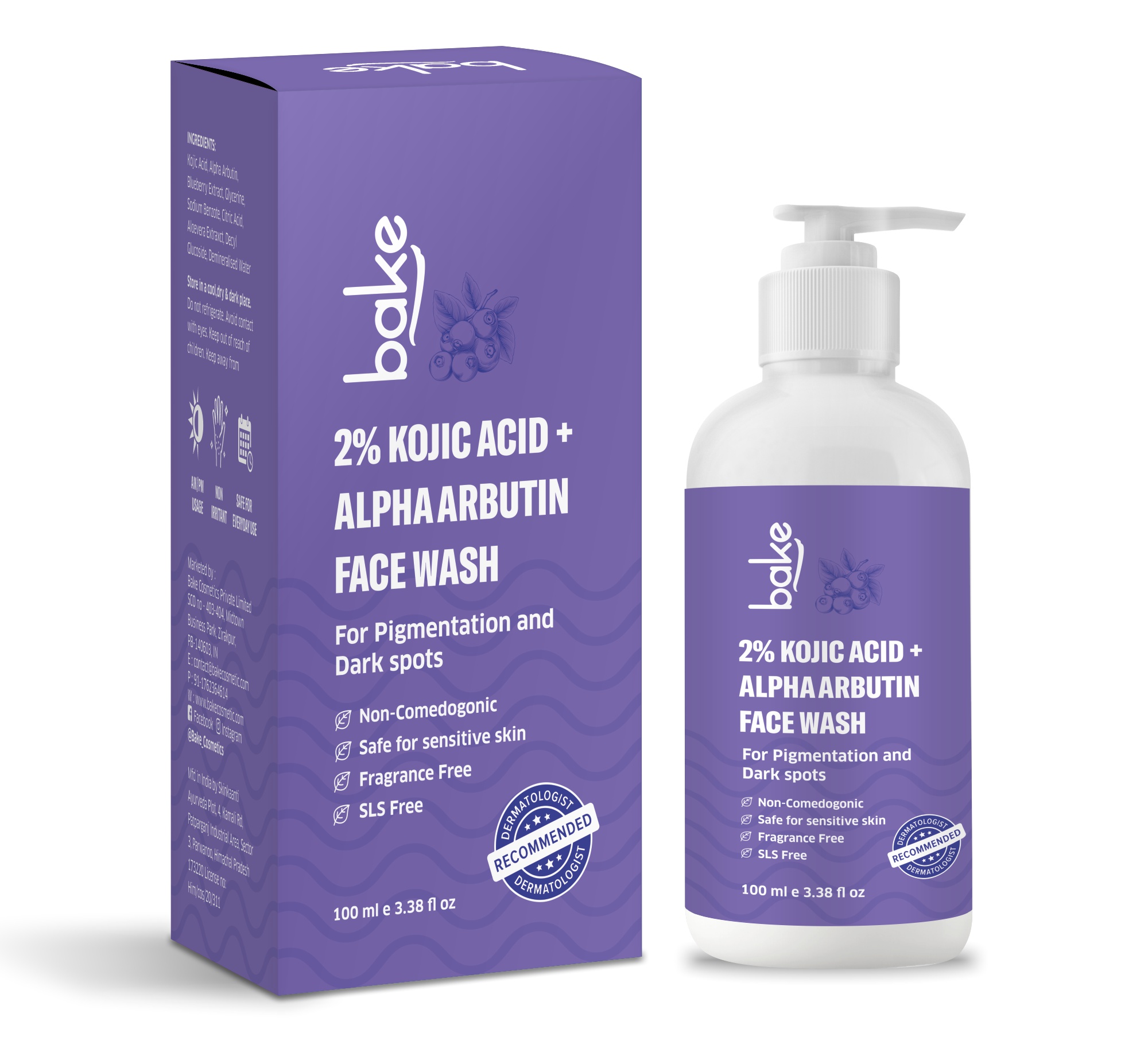 Bake 2% Kojic Acid Face Wash With Alpha Arbutin