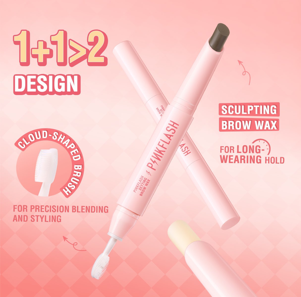 Pinkflash 2-in-1 Waterproof Sculpting Brow Wax