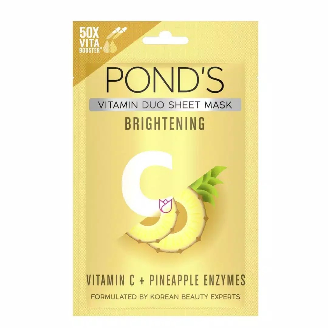 Pond's Vitamin Duo Sheet Mask Vitamin C + Pineapple Enzymes