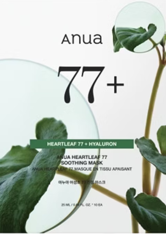 Anua Heartleaf 77 + Hyaluron Soothing Mask