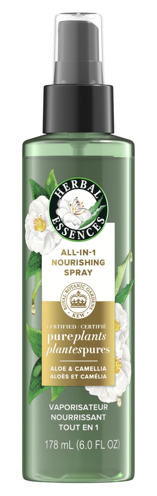 Herbal Essences All-in-1 Nourishing Spray, Certified Pure Plants, With Aloe And Camellia Flower Oil