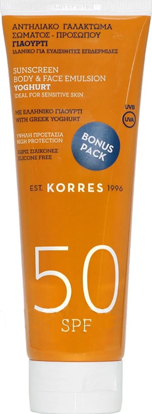 Korres Γιαούρτι Spf50 Aντηλιακό Γαλάκτωμα Προσώπου-Σώματος