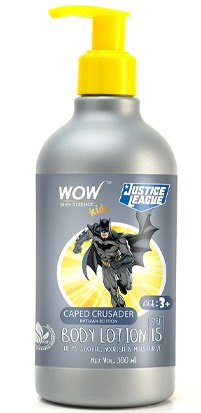 WOW skin science Kids Body Lotion - SPF 15 - Caped Crusader Batman Edition