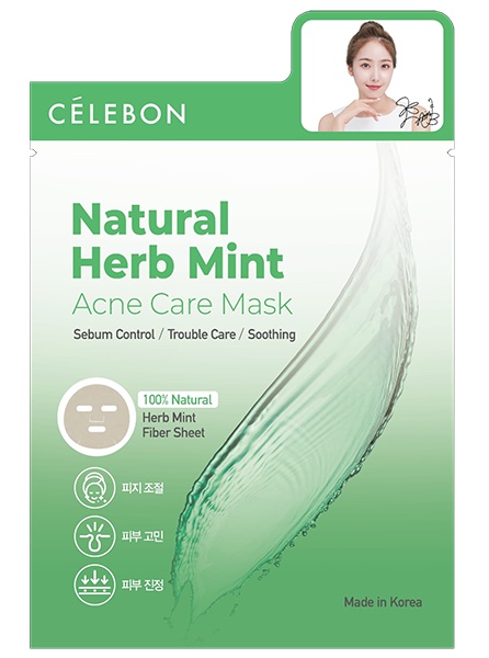 CÉLEBON Natural Herb Mint Acne Care Mask