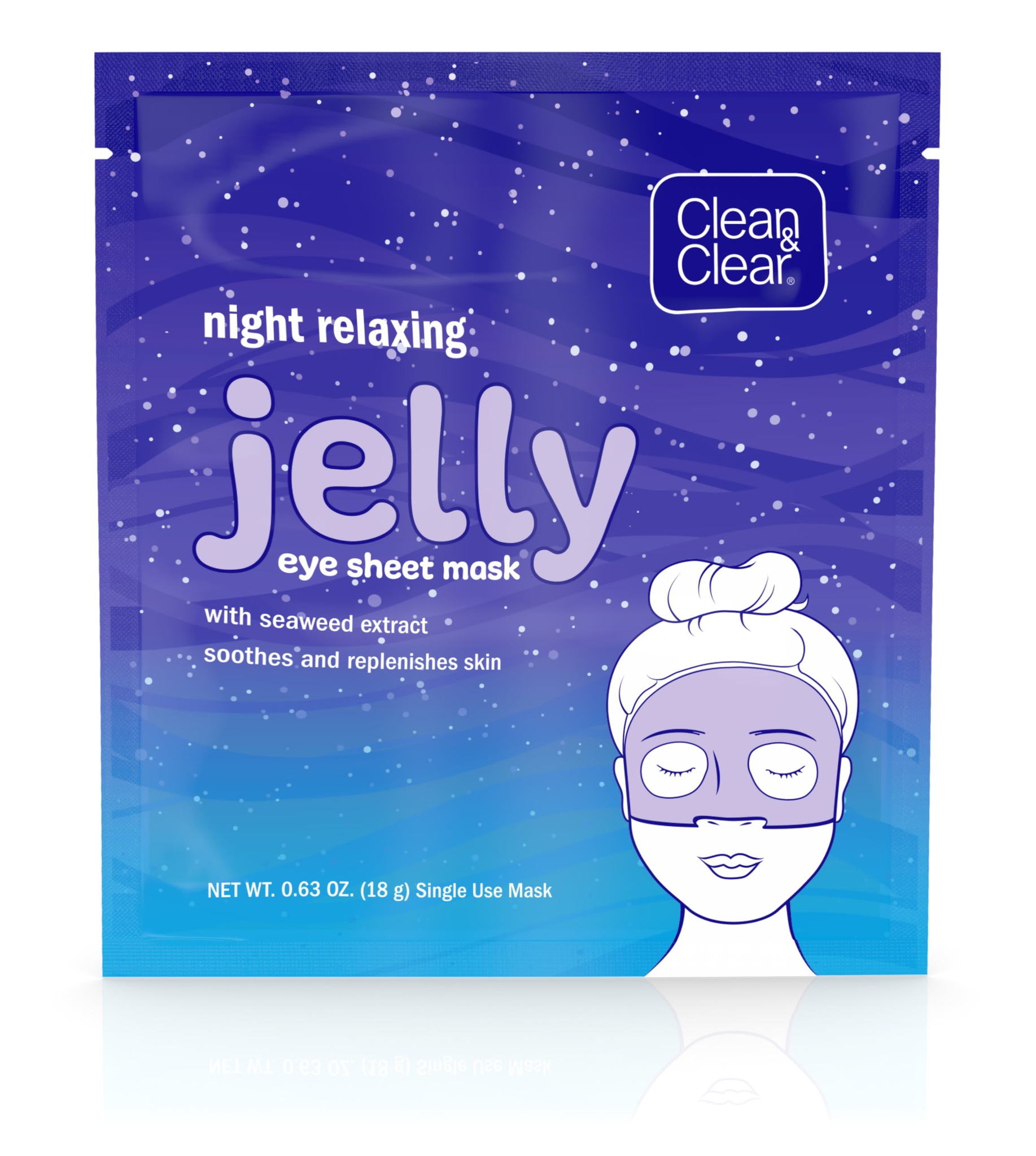 Clean & Clear Night Relaxing Jelly Eye Sheet Mask