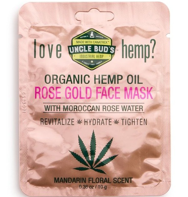 Uncle Bud's Hemp Seed Oil Rose Gold Face Mask
