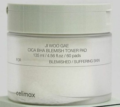 celimax Ji Woo Gae Cica BHA Blemish Toner Pad