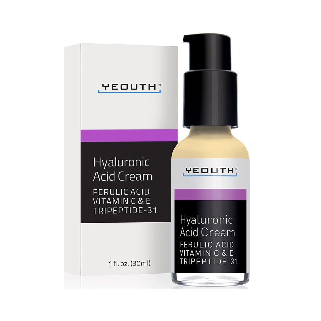 Yeouth Hyaluronic Acid Cream With Vitamin C, Vitamin E, Ferulic Acid, Tripeptide 31