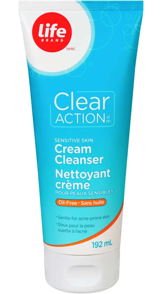 Life Brand Clear Action Sensitive Skin Cream Cleanser