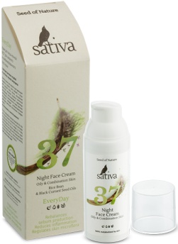 Sativa Night Face Cream No.37 Oily & Combination Skin