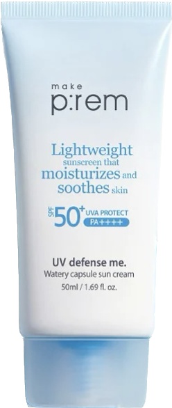 Make P:rem UV Defense Me. Watery Capsule Sun Cream SPF 50+ PA++++