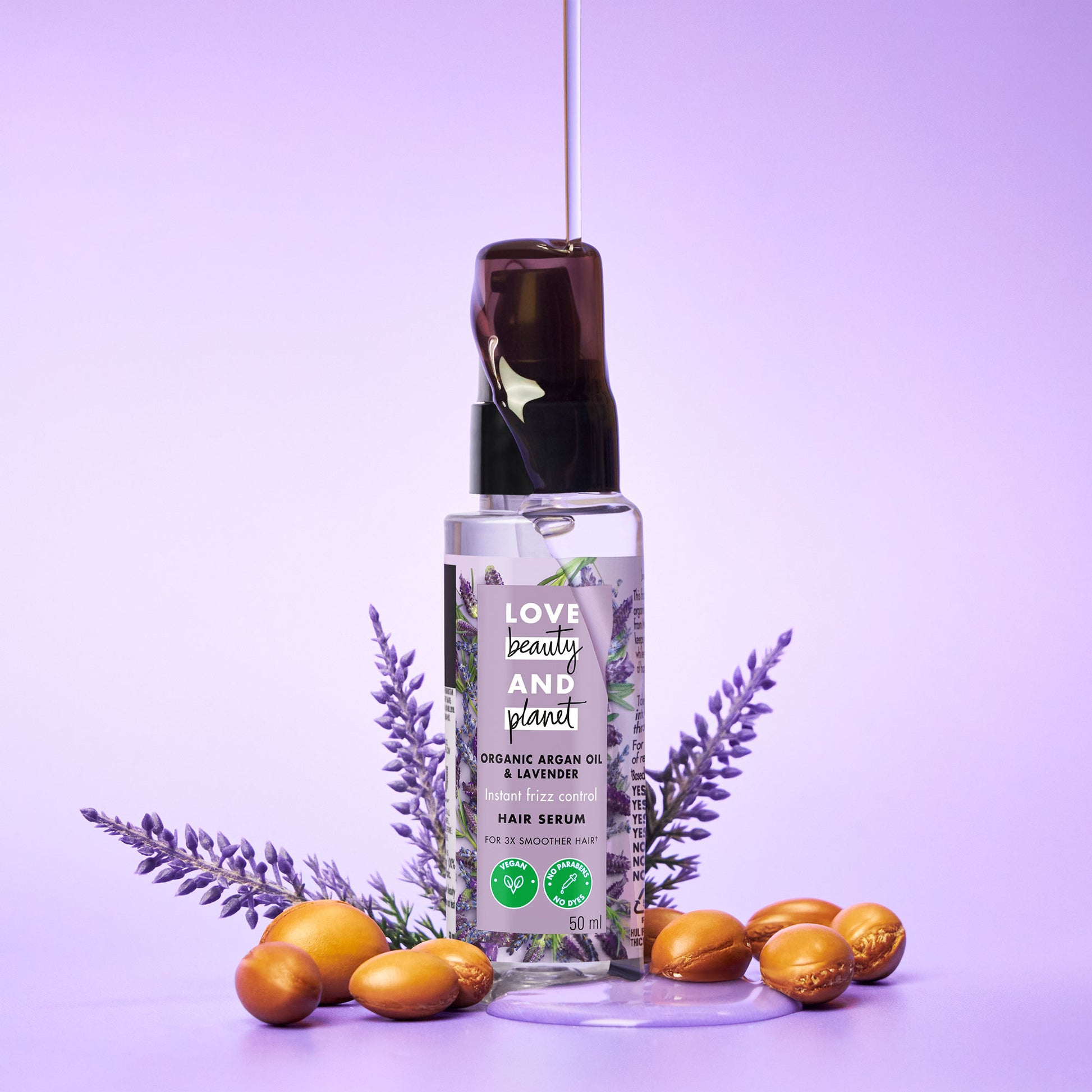 Love beauty and planet Argan Oil & Lavendar Hair Serum