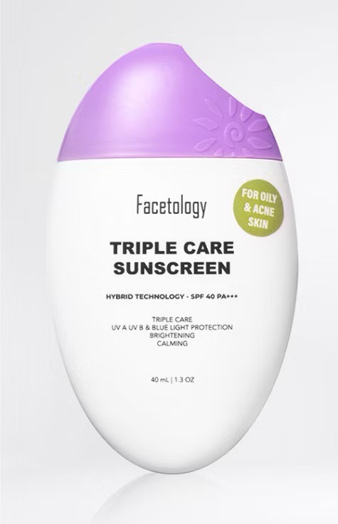 Facetology Triple Care For Oily Acne Prone Sunscreen SPF 40 Pa+++ Ingredients