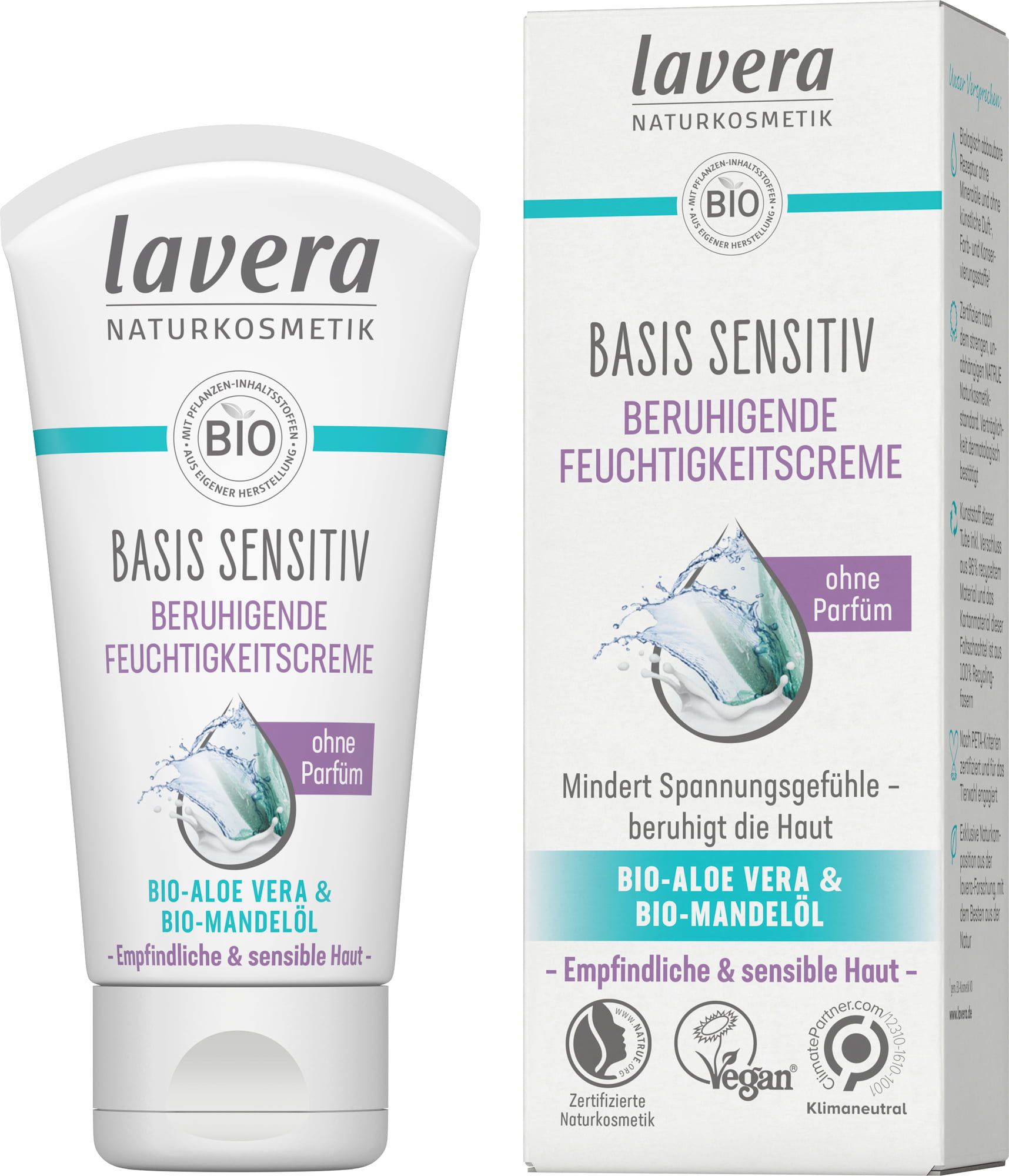 lavera naturkosmetik Basis Sensitiv Beruhigende Feuchtigkeitscreme