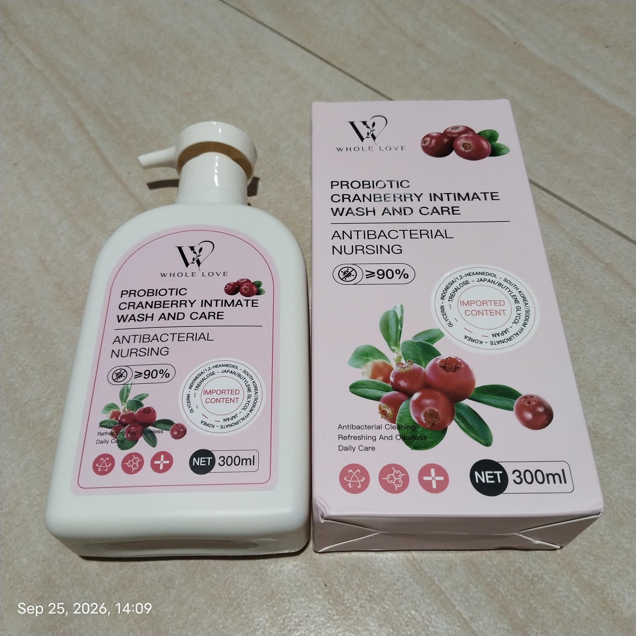 Whole Love Probiotic Cranberry Intimate Wash