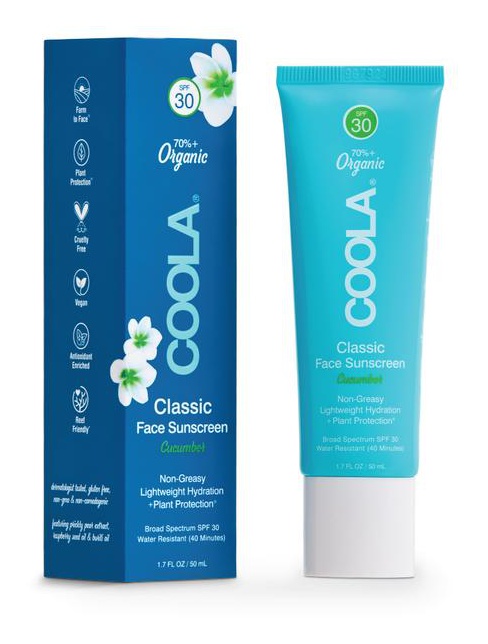 Coola Classic Face Organic Sunscreen Lotion Spf 30 - Cucumber