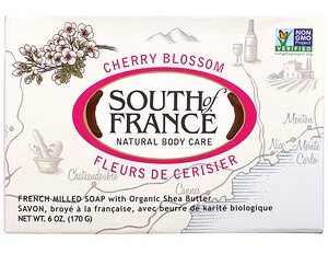 South of France French Milled Bar Soap With Organic Shea Butter, Cherry Blossom