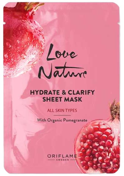 Oriflame Love Nature Hydrate & Clarify Sheet Mask