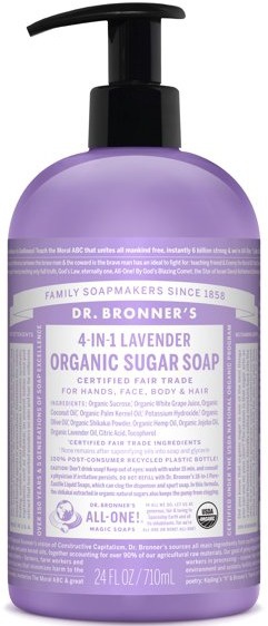 Dr. Bronner's 4-in-1 Lavender Organic Sugar Soap
