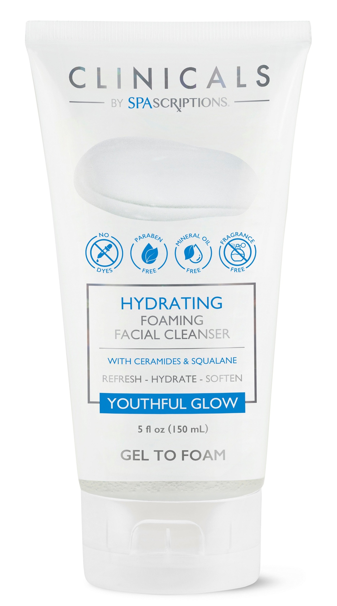 Clinicals by Spa Scriptions Facial Cleanser, Hydrating, Foaming, Youthful Glow
