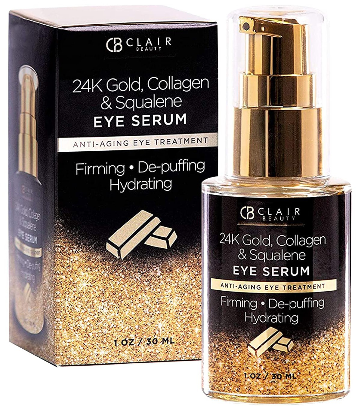Clair Beauty 24k Gold Collagen & Squalene Eye Serum
