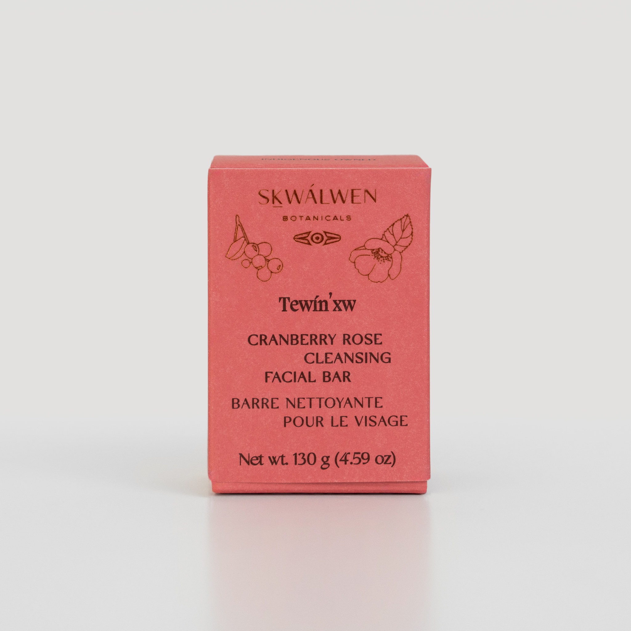 SḴWÁLWEN BOTANICALS Tewin’xw Cranberry Rose Cleansing Facial Bar