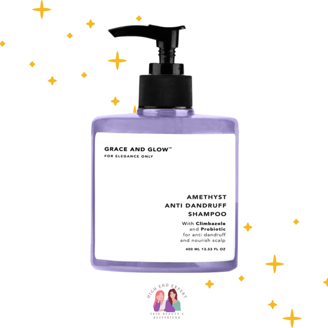 Grace and Glow Amethyst Shampoo For Anti Dandruff Nourish Scalp Climbazole + Probiotic