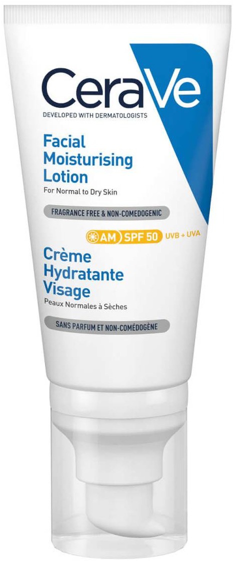 CeraVe AM Facial Moisturising Lotion SPF 50 For Normal To Dry Skin