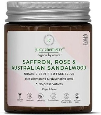 juicy chemistry Saffron And Rose And Australian Sandalwood Face Scrub