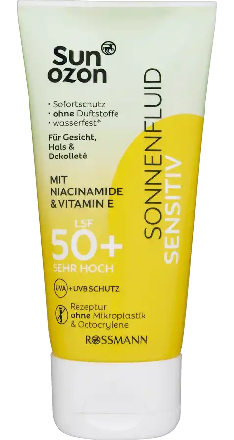 Sun Ozon Sonnenfluid Sensitiv mit Niacinamide & Vitamin E LSF 50+