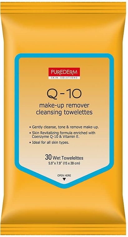 PUREDERM Q10 Make-up Remover Cleansing Towelettes