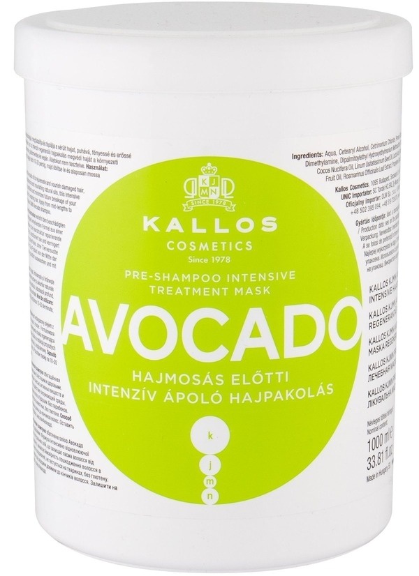 Kallos cosmetics Avocado Pre-Shampoo Hair Mask
