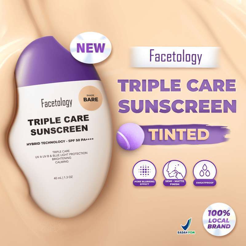 Facetology Triple Care Sunscreen Tinted SPF 50 Pa++++